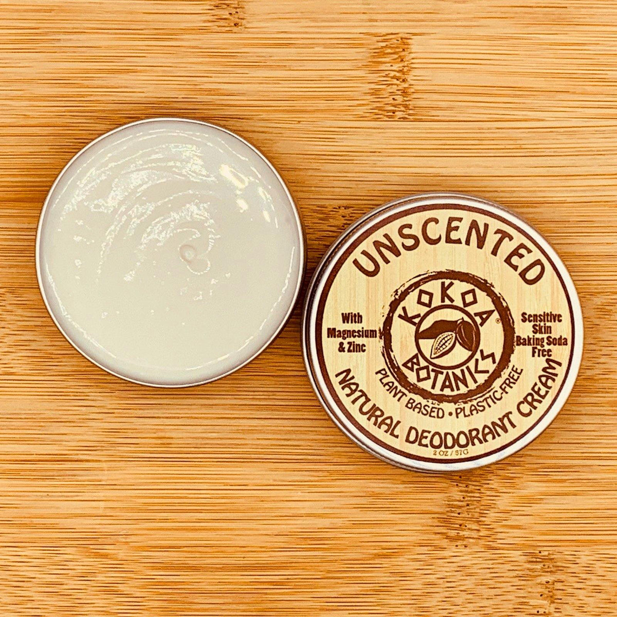 UNSCENTED - Natural Deodorant Cream - Sensitive Skin - 2.5 oz