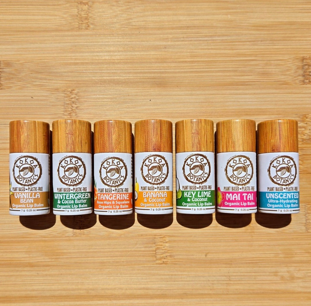 Organic Lip Balm Gift Set 7 Pack