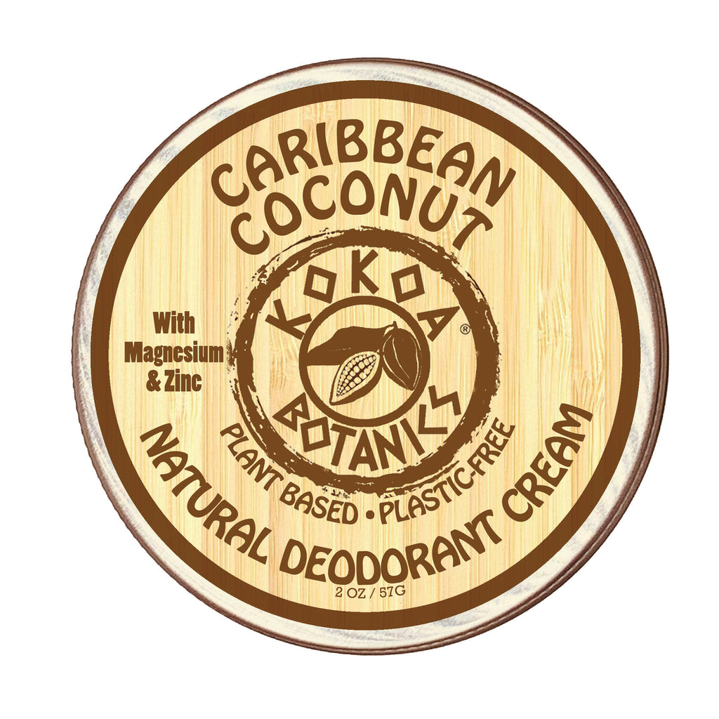 CARIBBEAN COCONUT - Natural Deodorant Cream - Aluminum-Free - 2.5 oz