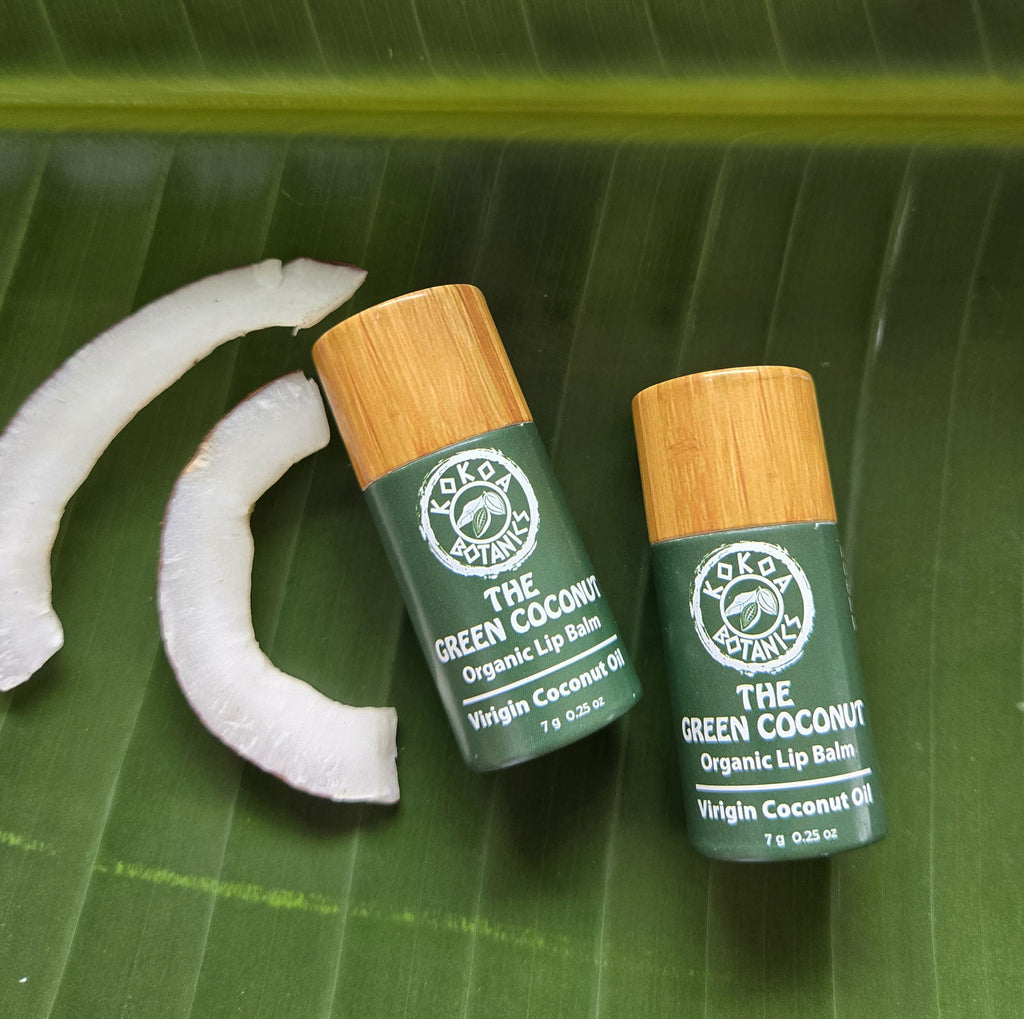 The Green Coconut - Organic Coconut Oil Lip Balm - Plastic Free .25 oz