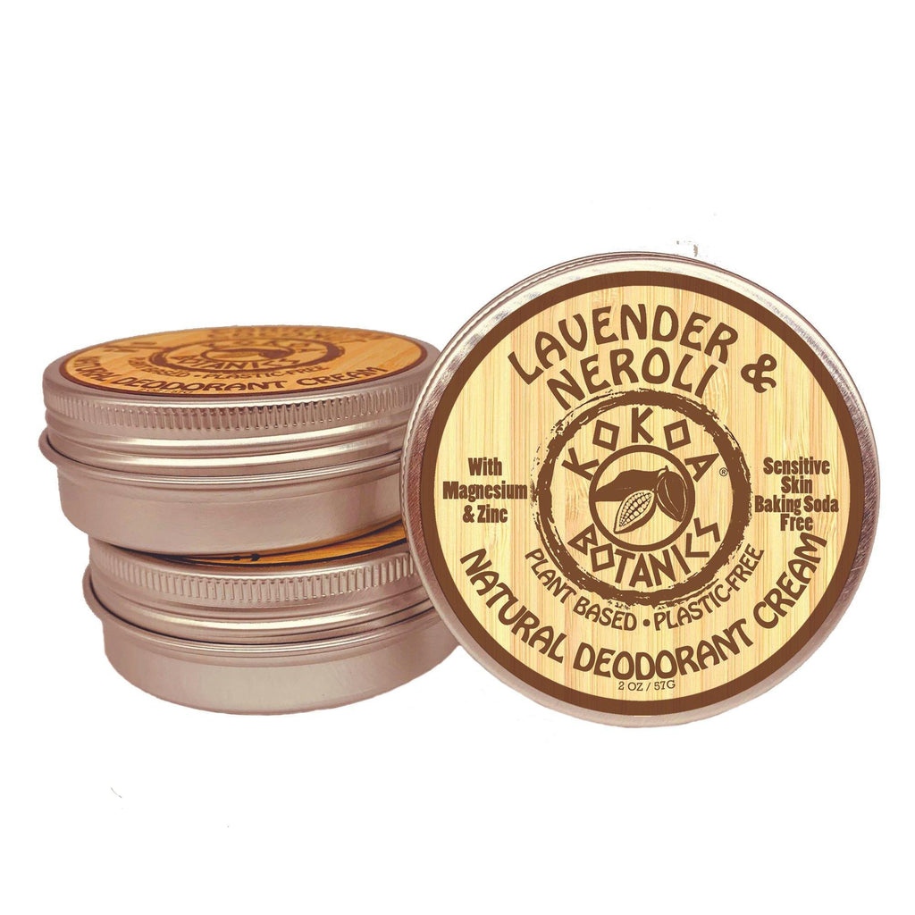 Lavender & Neroli - Natural Deodorant Cream - Sensitive Skin - Baking Soda Free  - 2 oz - kokoabotanics