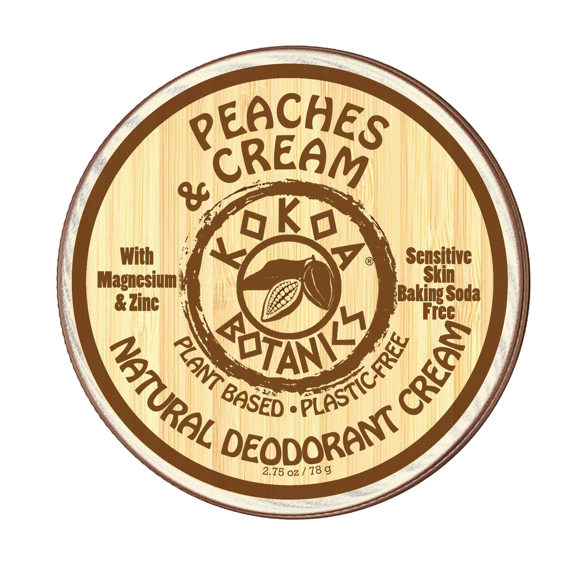Peaches and Cream - Natural Deodorant Cream - Baking Soda Free  - 2.5 oz