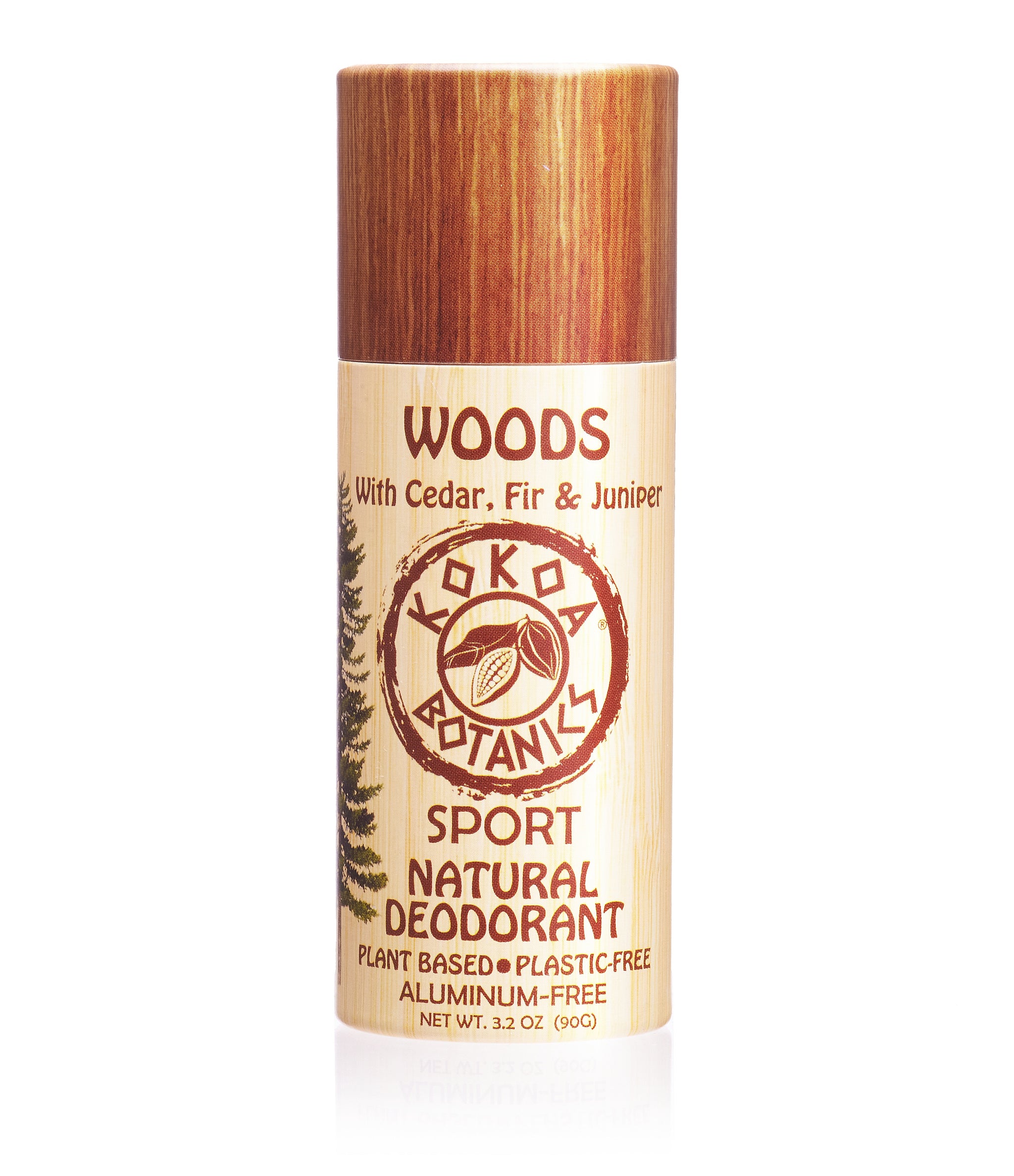 WOODS - Natural Deodorant - Plastic-Free - Sport - Aluminum-Free 3.2 oz