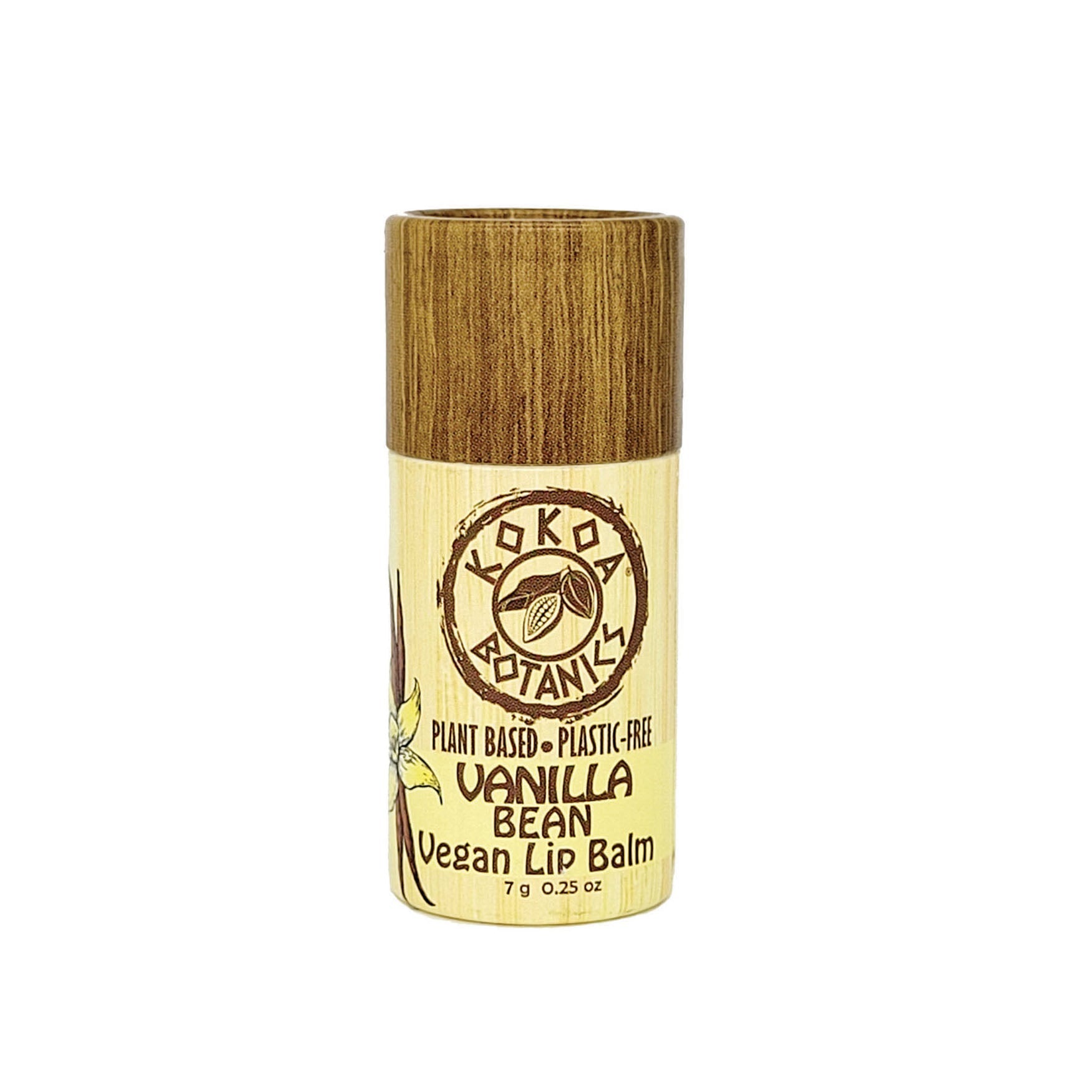 Vanilla Bean - Natural Lip Balm - Vegan - Plastic-Free  .25 oz