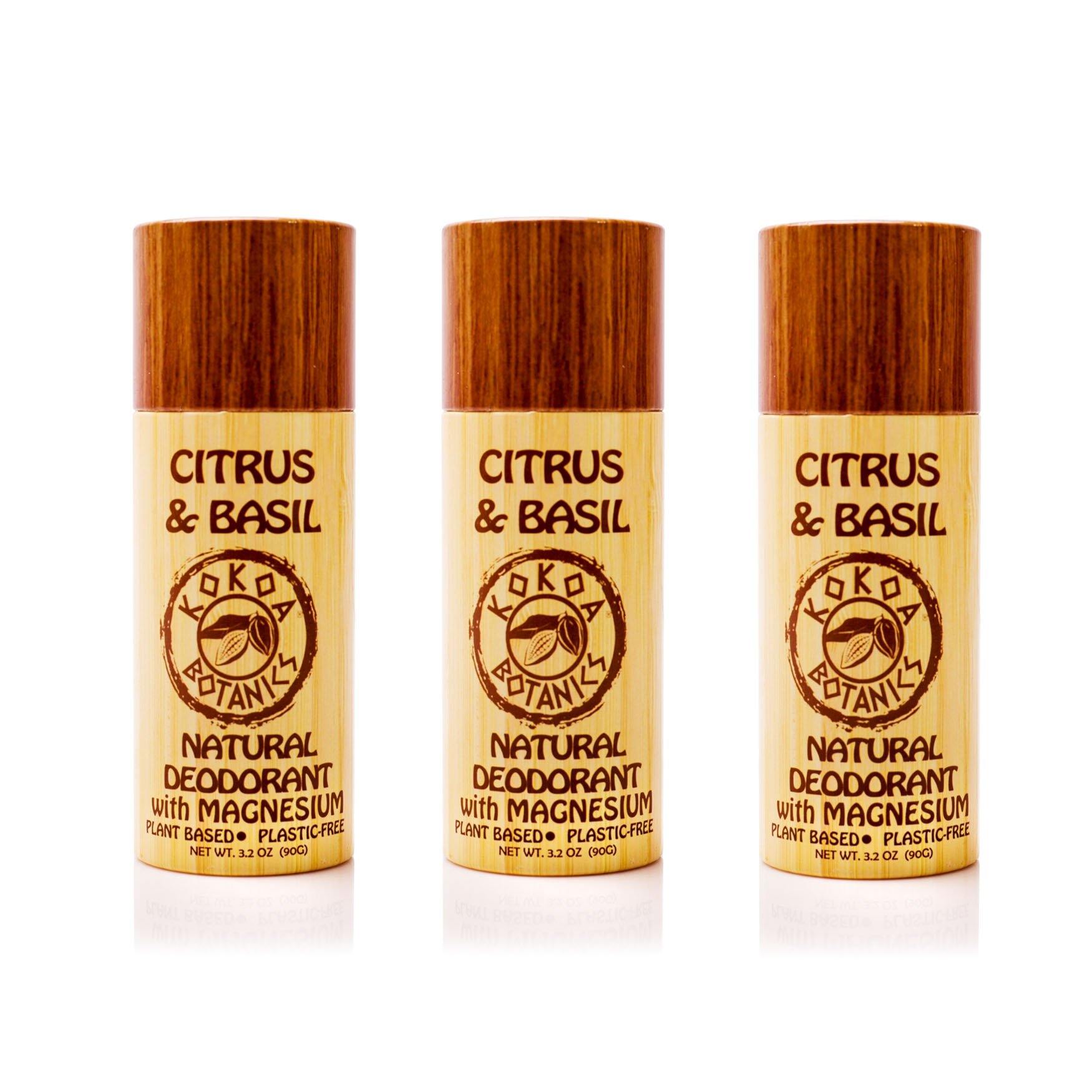 CITRUS & BASIL - Natural Deodorant Aluminum-Free - Plastic-Free - kokoabotanics