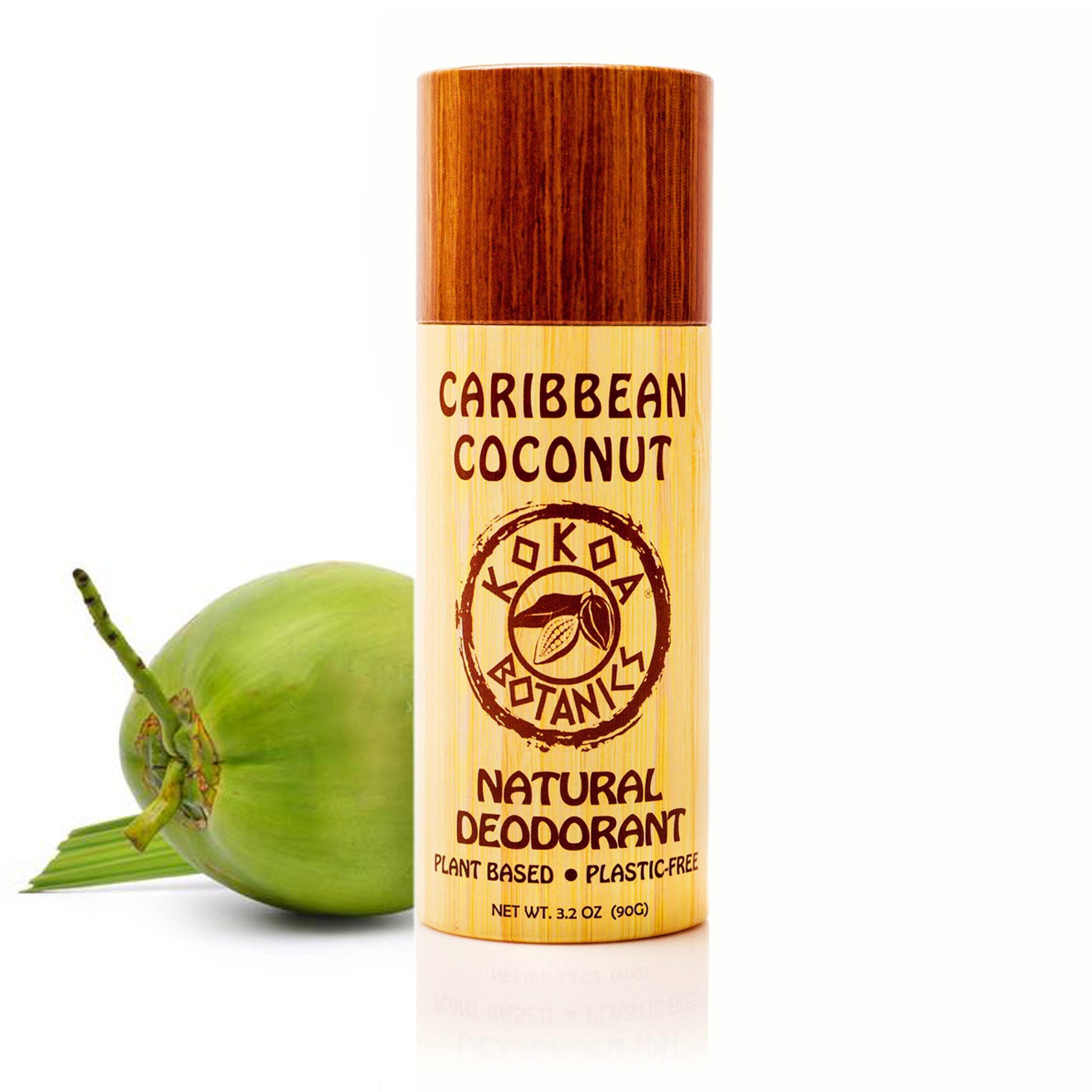 CARIBBEAN COCONUT – Natural Detox Deodorant - Sport - Aluminum-Free - Plastic-Free 3.2 oz