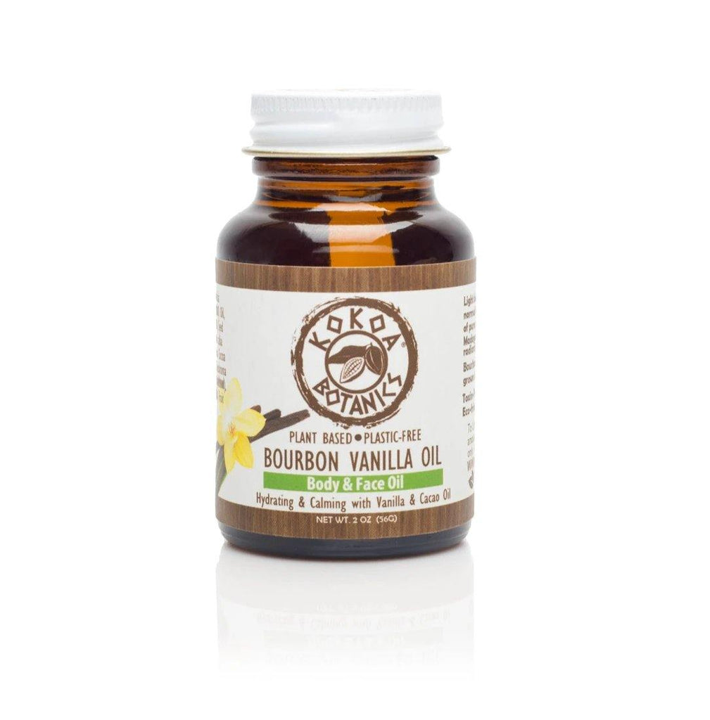 Bourbon Vanilla Body & Face OIl - Hydrating & Calming - 2 oz - kokoabotanics