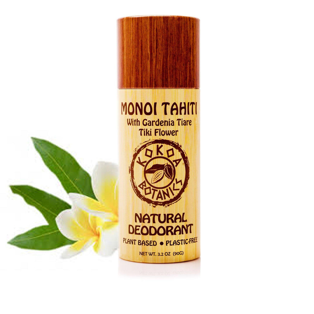 MONOI TAHITI – Natural Deodorant - Plastic Free - Aluminum-Free - 3.2 oz - kokoabotanics
