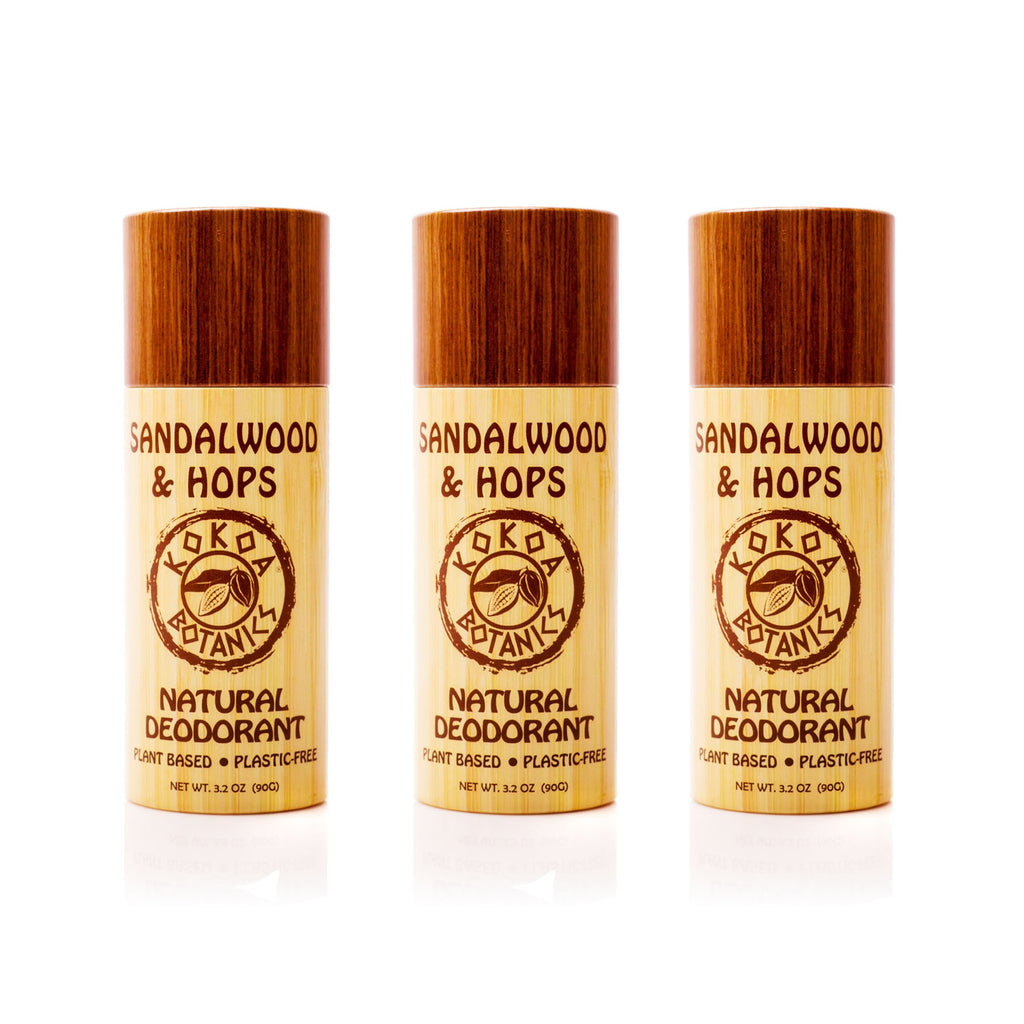 Natural Deodorant - Sandalwood and Hops – Plastic Free 3.2 oz