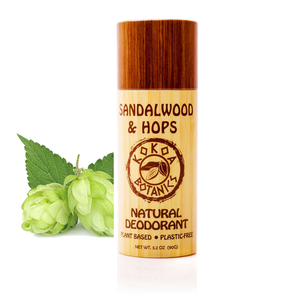 Natural Deodorant - Sandalwood and Hops – Plastic Free 3.2 oz