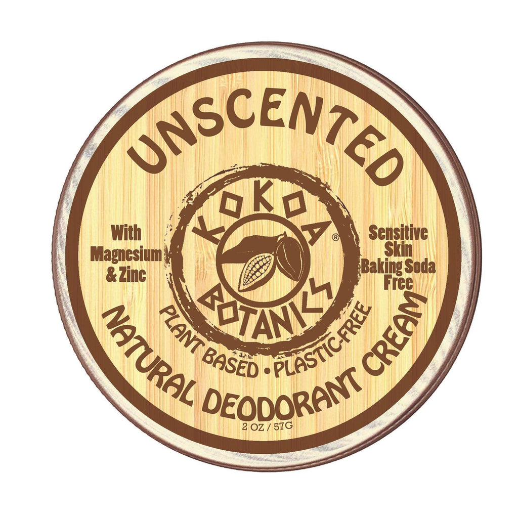 UNSCENTED - Natural Deodorant Cream - Sensitive Skin – Fragrance-Free - Baking Soda-Free 2 oz - kokoabotanics
