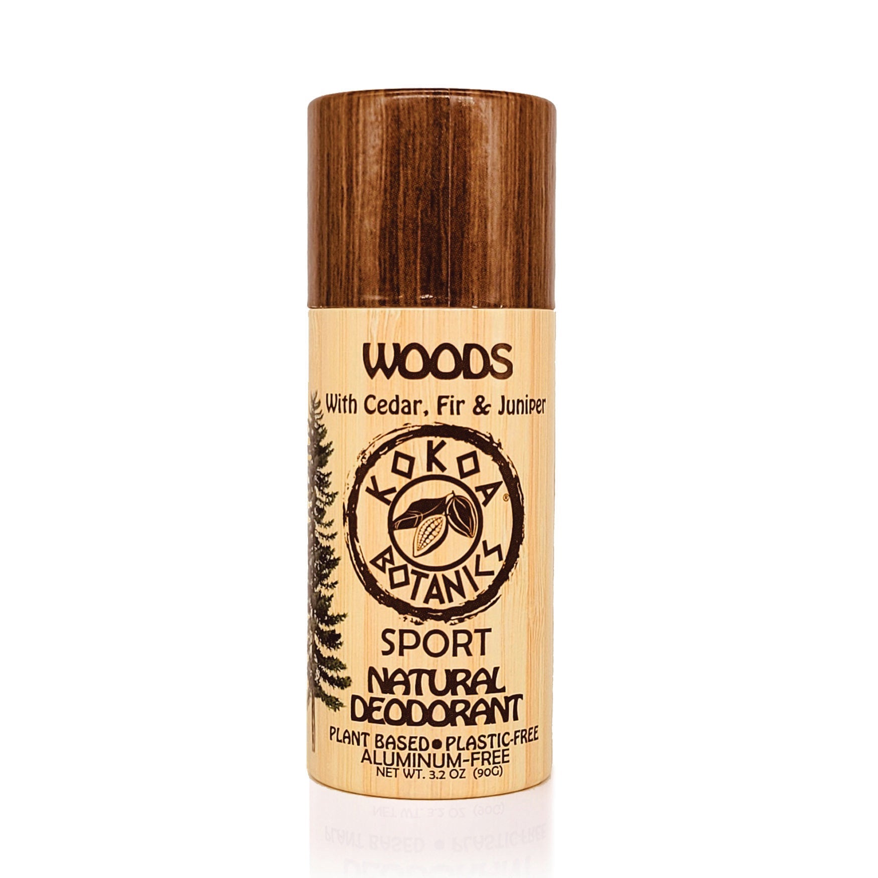 WOODS - Natural Deodorant - Plastic-Free - Sport - Aluminum-Free 3.2 oz